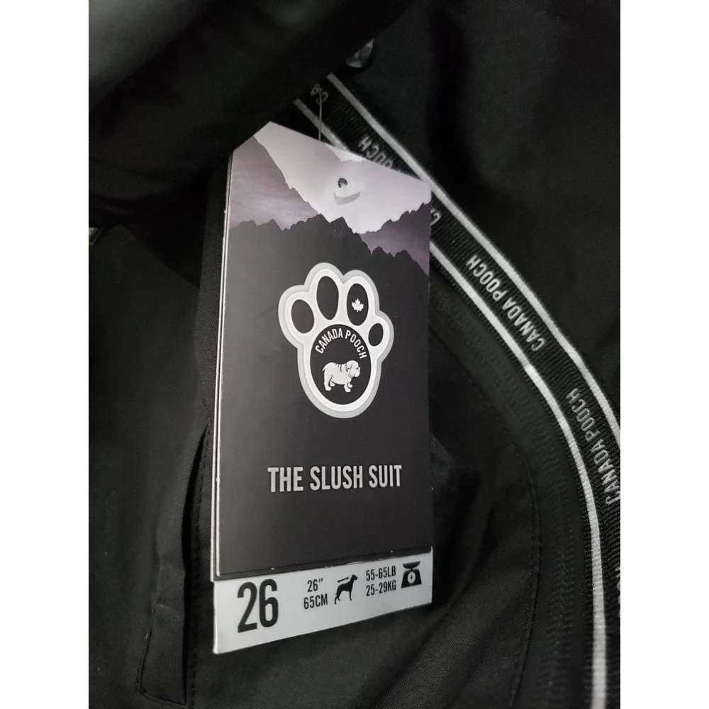 NWT Canada Pooch Size 22 Black Slush Suit for Dogs